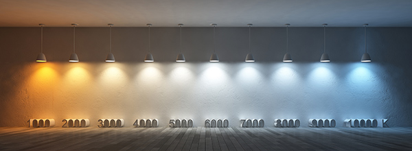 Température  de couleur ds lampes de 1000 à 10000K